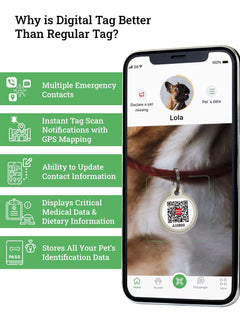 Smart Dog ID Tag With QR Code