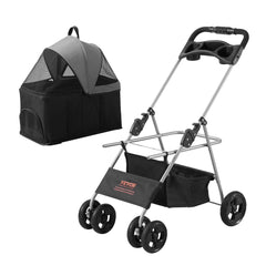 Dog Stroller With Detachable Carrier