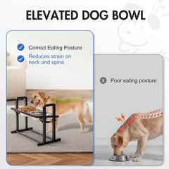 Adjustable Raised Dog Bowl Stand