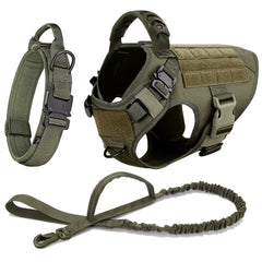 Tactical Dog Harness + Collar & Leash