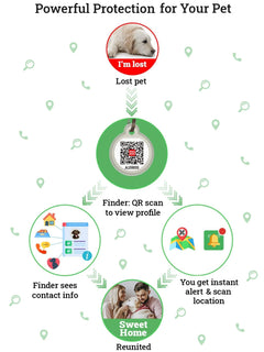 Smart Dog ID Tag With QR Code