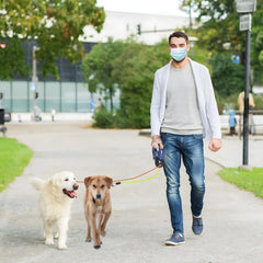 Ergonomic Retractable Double Dog Leash