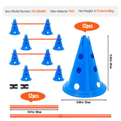 Dog Agility Hurdle & Obstacle Cone Kit