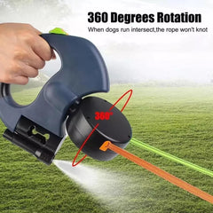 Ergonomic Retractable Double Dog Leash