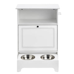 Wooden Dog Feeding Station