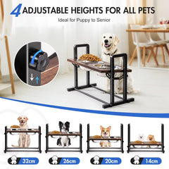 Adjustable Raised Dog Bowl Stand
