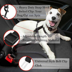Adjustable Dog Car Seatbelt (2 pack)