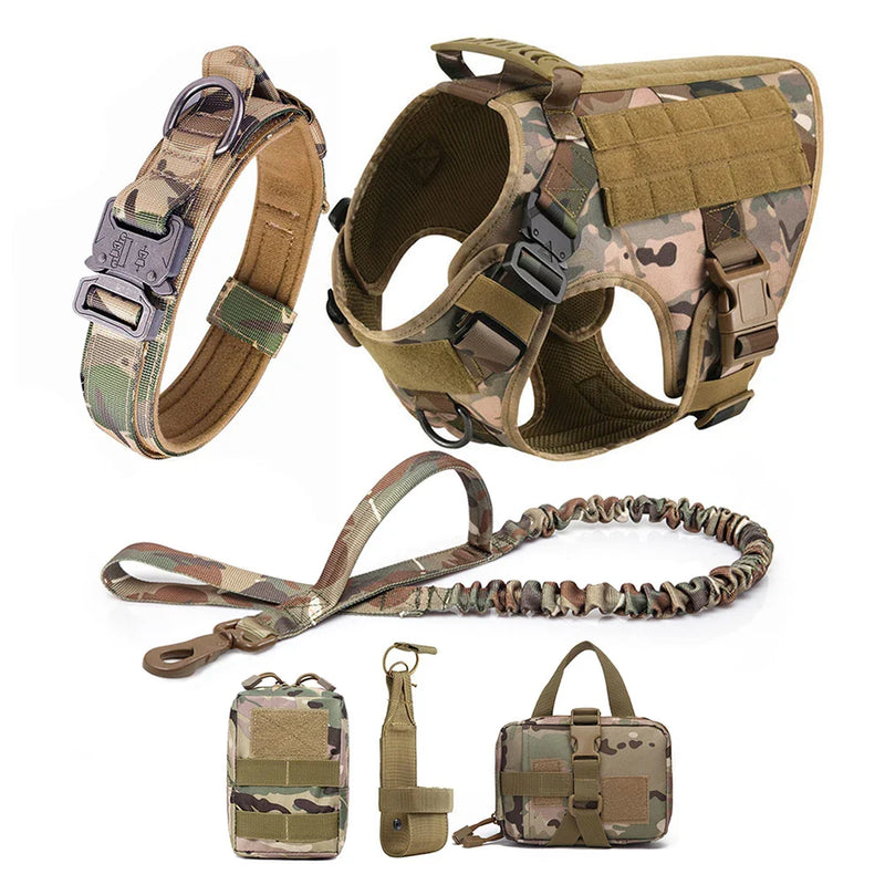 Tactical Dog Harness 6pc Set