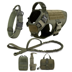 Tactical Dog Harness 6pc Set