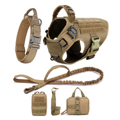 Tactical Dog Harness 6pc Set