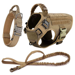 Tactical Dog Harness + Collar & Leash