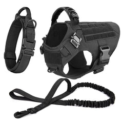 Tactical Dog Harness + Collar & Leash