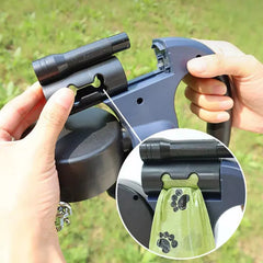 Ergonomic Retractable Double Dog Leash
