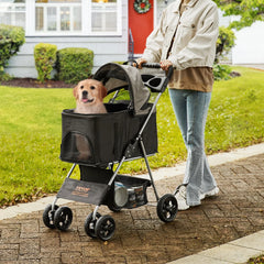 Dog Stroller With Detachable Carrier