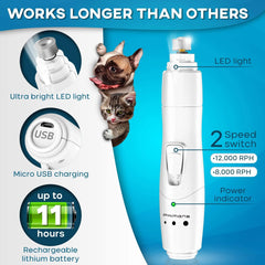 Rechargeable Dog Nail Grinder