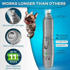 Rechargeable Dog Nail Grinder