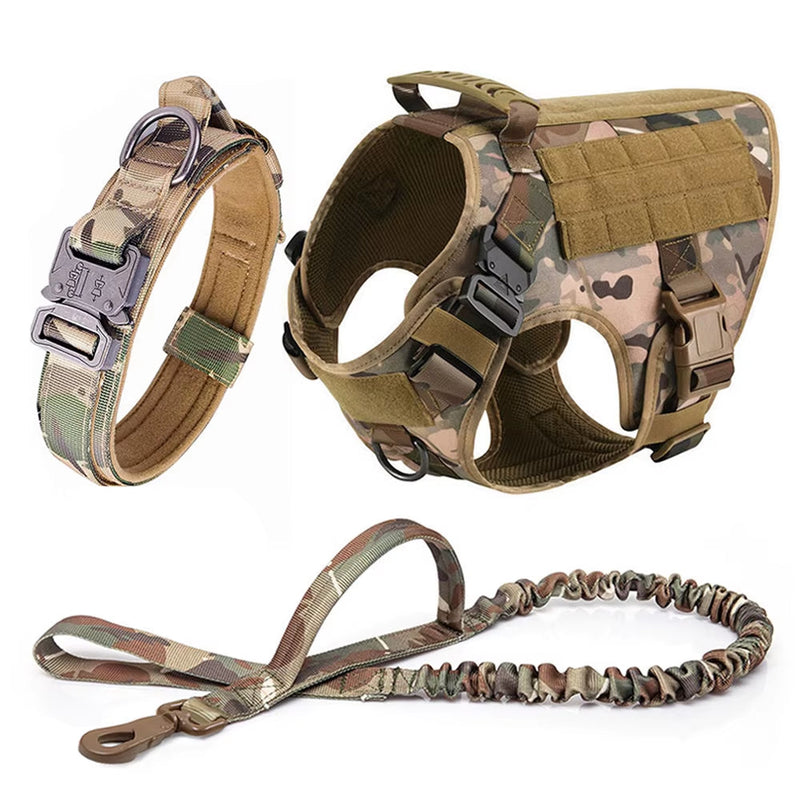 Tactical Dog Harness + Collar & Leash